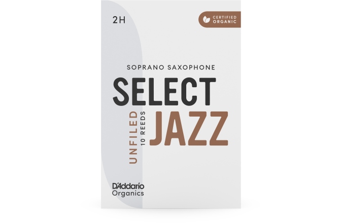 Ancie pentru Saxofon Sopran Daddario Woodwinds Organic Select Jazz Unfiled Soprano Saxophone 2 Hard 