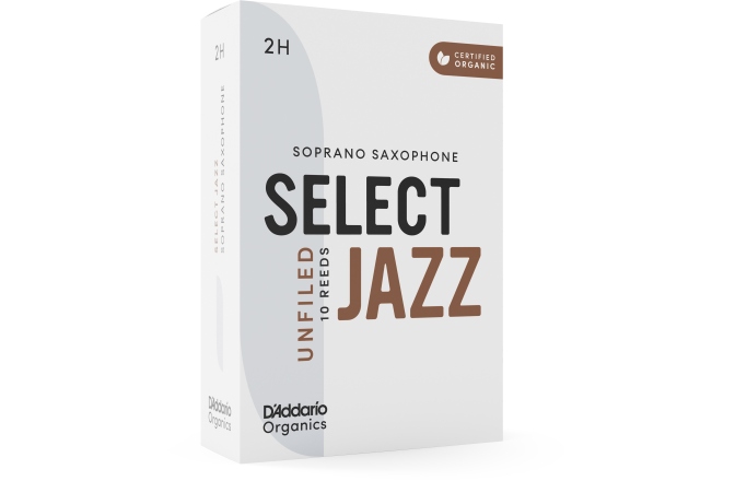 Ancie pentru Saxofon Sopran Daddario Woodwinds Organic Select Jazz Unfiled Soprano Saxophone 2 Hard 