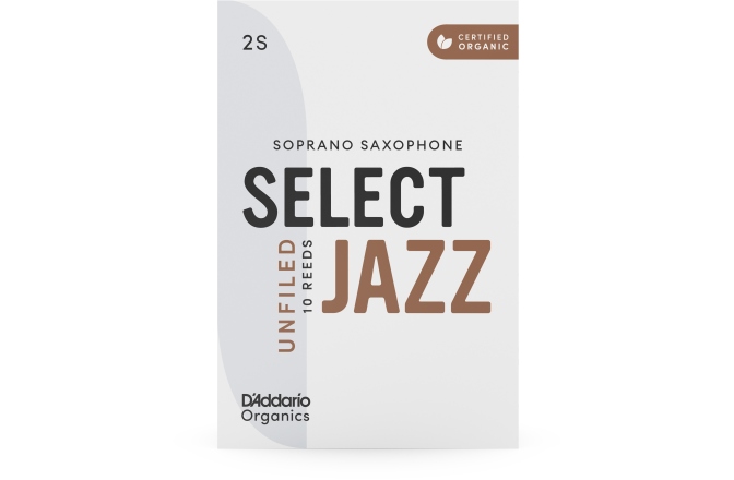 Ancie pentru Saxofon Sopran Daddario Woodwinds  Organic Select Jazz Unfiled Soprano Saxophone 2 Soft 