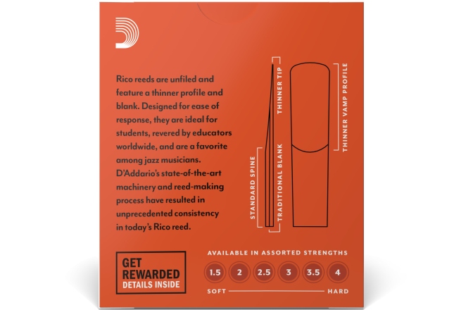 Ancie Saxofon Alto Daddario Woodwinds Rico Alto Sax 2 