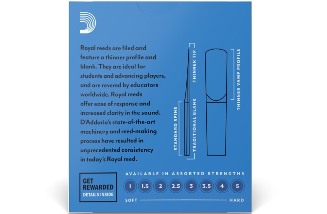 Ancii Clarinet Bb Daddario Woodwinds Royal  Bb Clarinet 1.5 