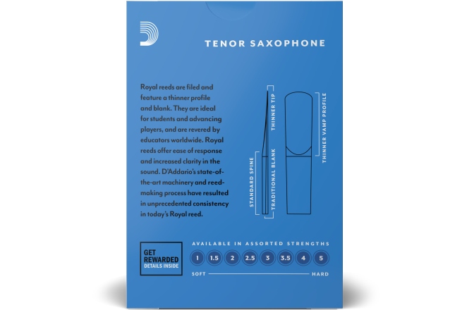 Ancii Saxofon Tenor Daddario Woodwinds Royal  Tenor Sax 1.5 