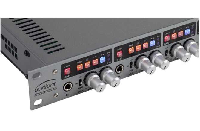 Preamplificator de microfon ?i ADC cu 8 canale Audient ASP880