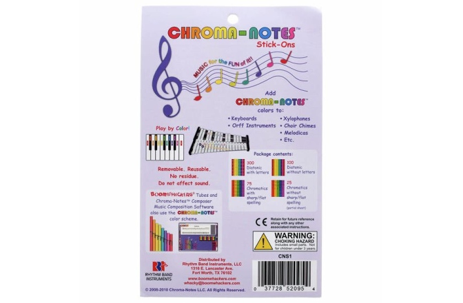 Autocolante cromatice Boomwhackers Chroma-Notes Stick-Ons