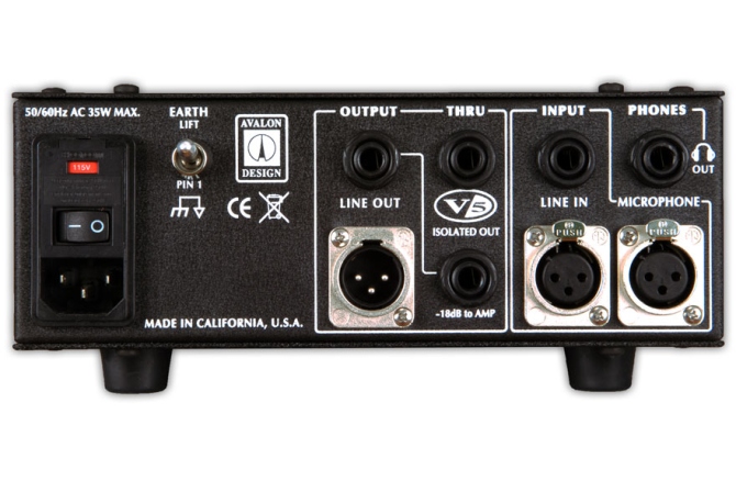 Avalon Design V5 Mono DI-RE-Mic Preamplifier - Silver