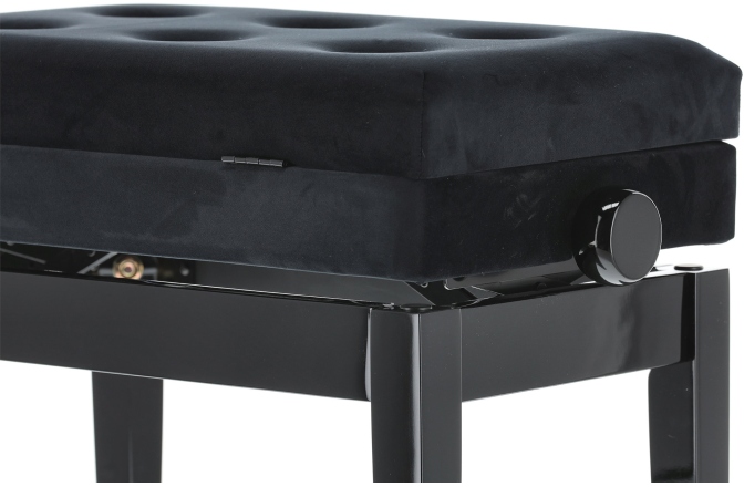 Banchetă de pian Gewa Deluxe Compartment - Black High Gloss