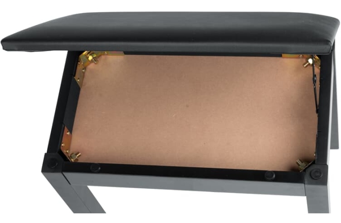Banchetă pian Gator Frameworks Deluxe Wooden Piano Bench Black
