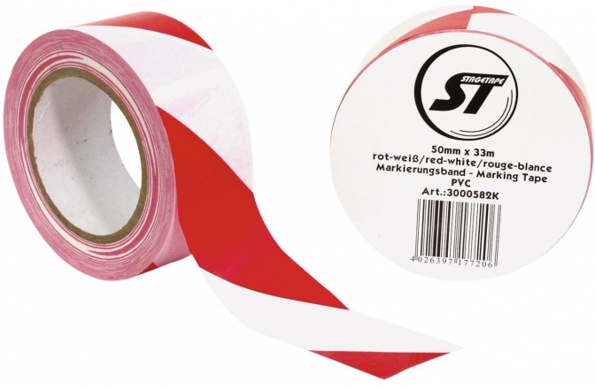 Banda adeziva No brand Marking Tape PVC red/white