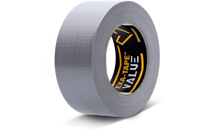 Bandă de material, Argintiu, lucioasă, 50 mm x 50 m Defender EXA-TAPE-VALUE S 50