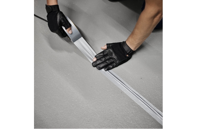 Bandă de material, Argintiu, lucioasă, 50 mm x 50 m Defender EXA-TAPE-VALUE S 50