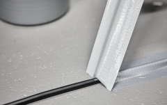 Bandă de material, Argintiu, lucioasă, 50 mm x 50 m Defender EXA-TAPE-VALUE S 50