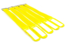 Bandă velcro pentru cabluri GAFER.PL Tie Straps 25x260mm 5 pieces yellow