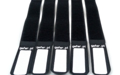 Bandă velcro pentru managementul de cabluri GAFER.PL Tie Straps 25x400mm 5 pieces black
