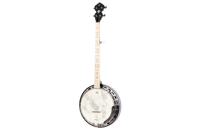 Banjo Left Hand Ortega Raven Series Banjo 5 String Lefty - Transparent Charcoal + Gigbag