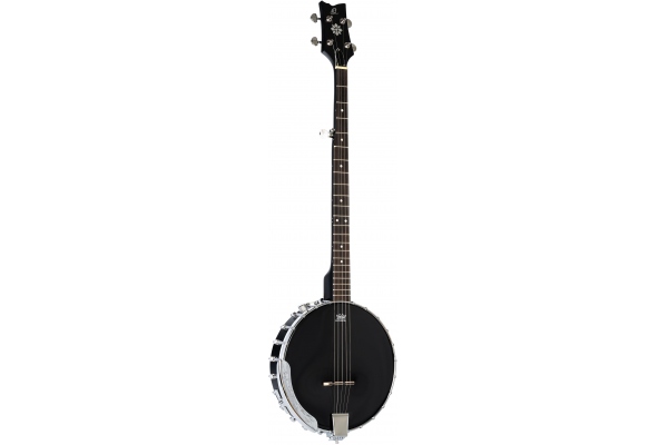 Banjo Raven Series 5-String inclusive Gigbag Open Back Pickup System - BK - Black