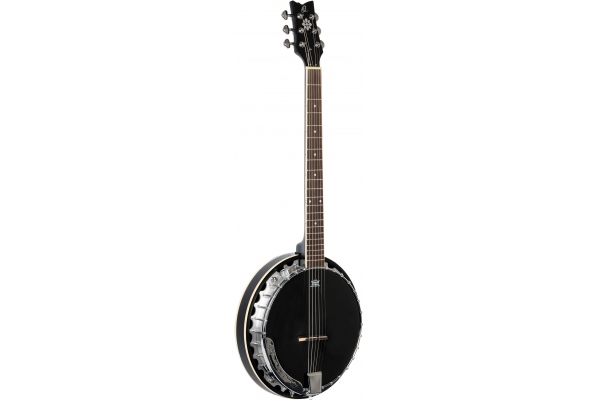 Banjo Raven Series 6-String inclusive Gigbag and Pickup System - Black - inclusive Gigbag