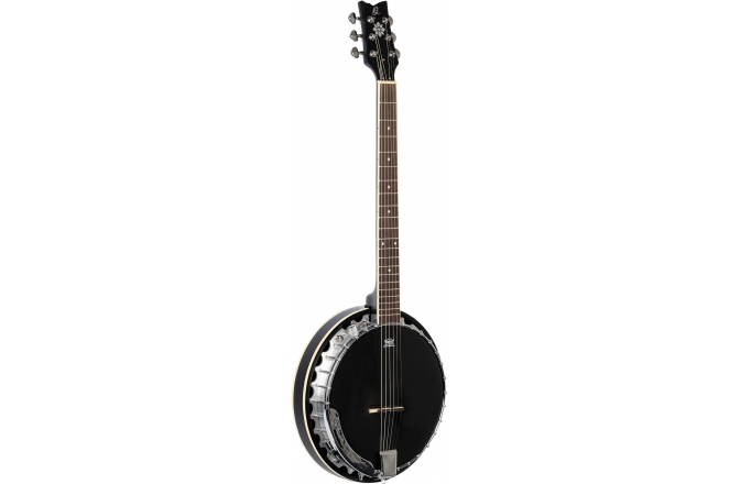 Banjo Ortega Banjo Raven Series 6-String inclusive Gigbag and Pickup System - Black - inclusive Gigbag