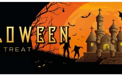 Banner Europalms Halloween Banner, Haunted House, 300x90cm