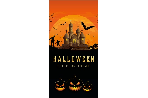 Halloween Banner, Haunted House, 90x180cm Halloween Banner, Haunted House, 90x180cm