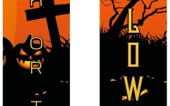 Banner set Europalms Halloween Banner, Haunted House, Set of 2, 30x180cm