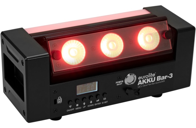 Bară cu LED înclinabilă Eurolite AKKU Bar-3 Glow QCL Flex QuickDMX