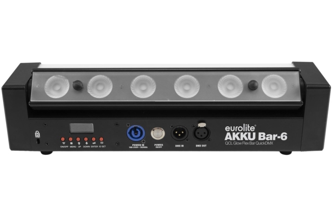 Bară cu LED înclinabilă Eurolite AKKU Bar-6 Glow QCL Flex QuickDMX