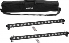 Bară de lumină LED Eurolite Set 2x LED PIX-16 QCL Bar + Soft Bag