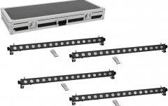 Bară de lumină LED Eurolite Set 4x LED PIX-16 QCL Bar + Case