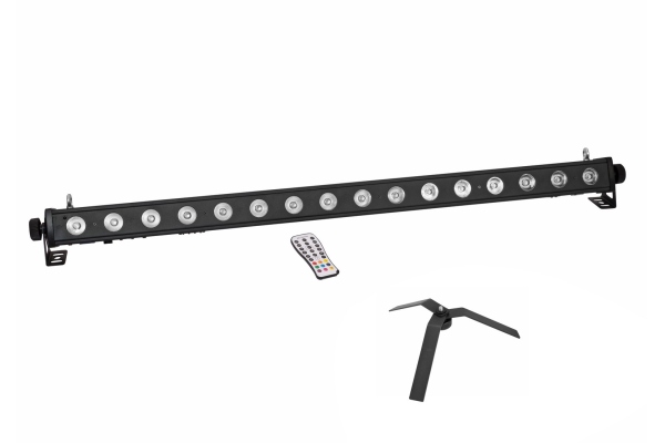 Set LED PIX-16 QCL Bar + FS-4 Floorstand, Steel, black