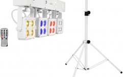 Bară de lumini LED Eurolite Set LED KLS-180 white + BS-2 EU Loudspeakerstand white