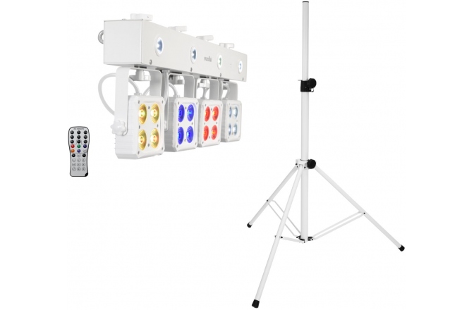 Bară de lumini LED Eurolite Set LED KLS-180 white + BS-2 EU Loudspeakerstand white