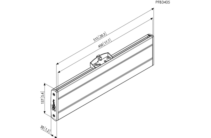Bara pentru interfata  Vogels PFB3405, 515 mm, negru