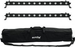Bară spotlight Eurolite Set 2x LED BAR-12 QCL RGBA + Soft Bag