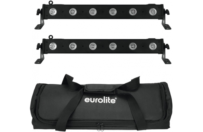 Bară spotlight Eurolite Set 2x LED BAR-6 QCL RGBW + Soft Bag