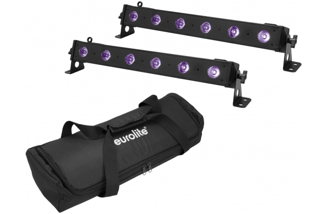 Bară spotlight Eurolite Set 2x LED BAR-6 UV Leiste + Soft Bag