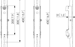 Bare verticale de prindere  Vogels PFS3204, VESA 400 mm, 160 kg
