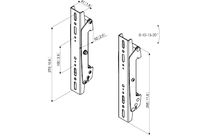 Bare verticale de prindere  Vogels PFS3302, VESA 270 mm, 80 kg