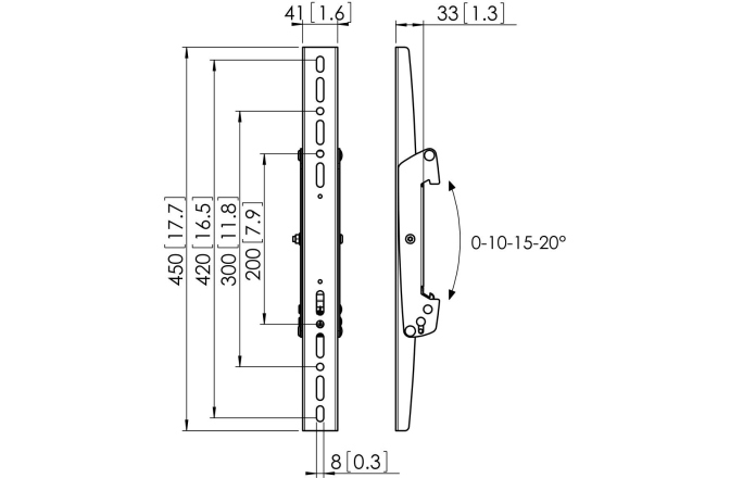 Bare verticale de prindere  Vogels PFS3304, VESA 420 mm, 80 kg