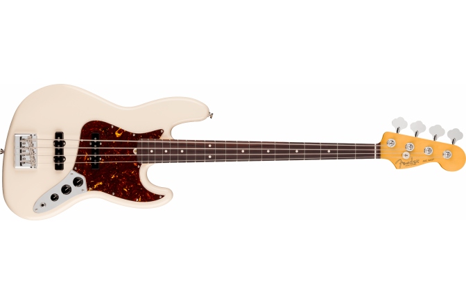 4 húros elektromos basszusgitár Fender American Professional Jazz Bass Rosewood Fingerboard Olympic White