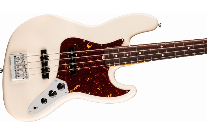 4 húros elektromos basszusgitár Fender American Professional Jazz Bass Rosewood Fingerboard Olympic White