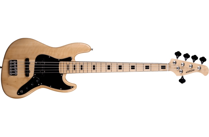 Bas electric cu 5 corzi Arrow Louisiana 5 Bass Natural Maple/Black