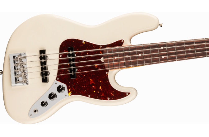 5 húros basszusgitár Fender American Professional Jazz Bass V Rosewood Fingerboard Olympic White