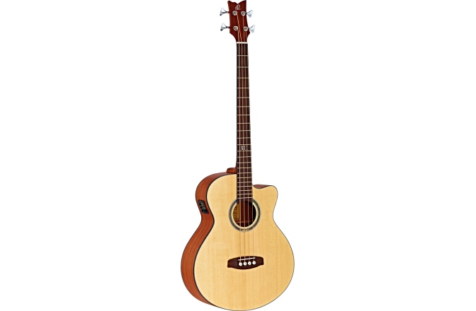 Bas Electro-Acustic Ortega Electro-Acoustic Bass 4-String Deep Series 5 Solid Spruce D538-4
