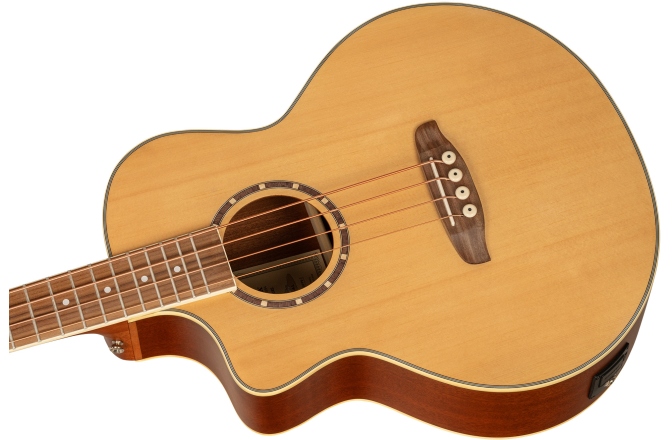 Bas electro-acustic stângaci Ortega Deep Series Acoustic Bass 4-String Lefty - Medium Scale