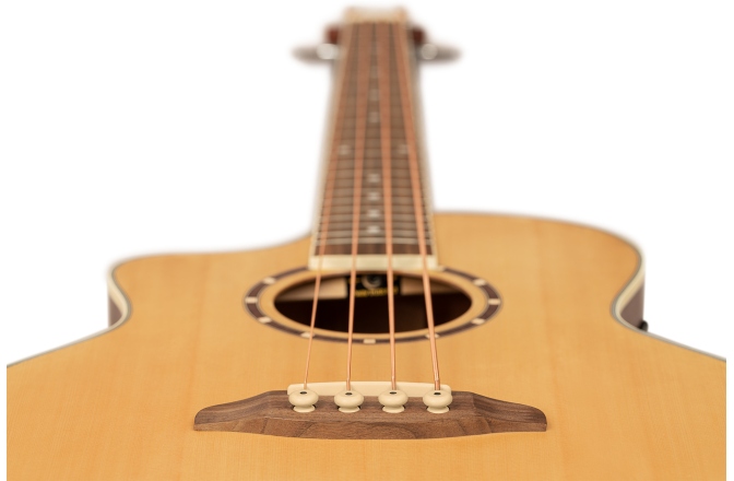 Bas electro-acustic stângaci Ortega Deep Series Acoustic Bass 4-String Lefty - Medium Scale