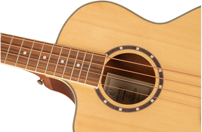 Bas electro-acustic stângaci Ortega Deep Series Acoustic Bass 4-String Lefty - Medium Scale