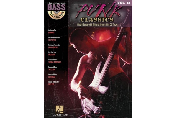 BASS PLAY ALONG VOLUME 12 PUNK CLASSICS BASS GUITAR BOOK/CD