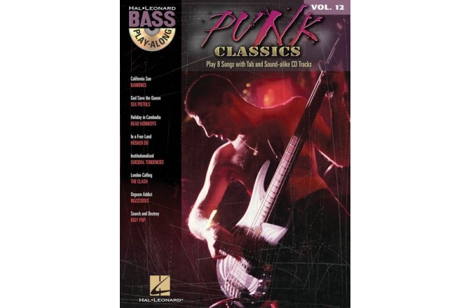 No brand BASS PLAY ALONG VOLUME 12 PUNK CLASSICS BASS GUITAR BOOK/CD