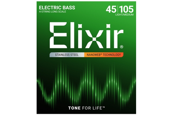 Elixir Nanoweb Electric Bass Stainless Steel 45-105 Light Medium