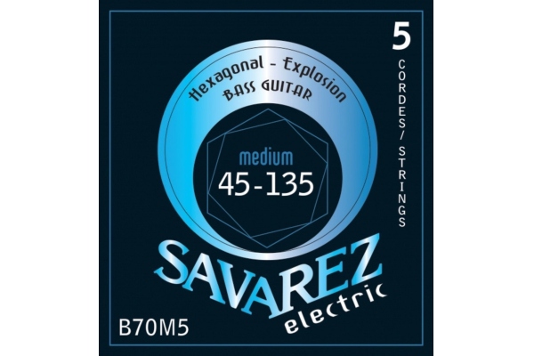 Savarez Basszusgitár húrok Hexagonal Explosion 5-str. Medium-Light